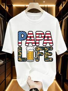 Camiseta 'Mejor Papá' para el Día del Padre (274) Verano, Algodón, Casual, Manga Corta, Camiseta con Estampado, Suave, Transpirable, Promovido a Papá 2026, Ropa Urbana, Uso Diario, Camiseta - Blanco - Ver 8