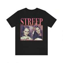 90s R StY1Le T-S1Hirt MerY1L StreepShirt For Women Unisex 100% Cotton T-Shirt - Premium Casual Comfortable Fit T-Shirt - 黑色 - 查看 1