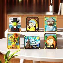 310-470pcs 繪畫積木 DIY 繪畫積木 星空 女孩 海浪 山脈 積木 生日禮物 繪畫愛好者桌面裝飾 客廳裝飾 辦公桌擺件 - 彩色 - 查看 4