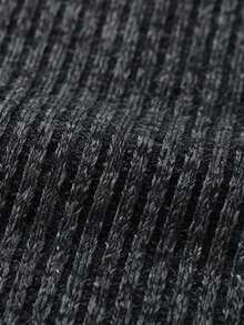 Men's Casual Commuter Ribbed Texture Cuban Collar Shirt - Dark Grey - View 9