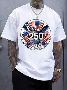 Plus Size, Women's Plus Size Casual-Shirt & Jeans Matching Outfit - 250th Anniversary Edition With Statue Of Liberty,, American Flags, Liberty Bell & 250 Years Graphics - Patriotic U.S. History Apparel 4th Of July, Betsy Ross Events - 黑色 - 查看 6