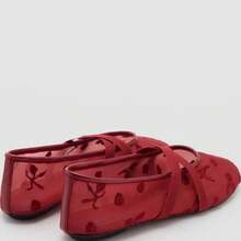 Women Flats - Red - View 4