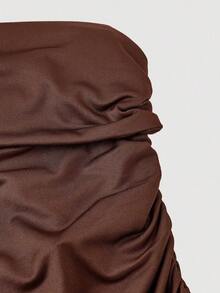 Blusa asimétrica burdeos para mujer.Blusa asimétrica color vino tinto, para vacaciones de verano, primavera/verano, Día de San Valentín, fiesta elegante, ceremonia, vacaciones en la playa para mujer, elegante, bohemia, casual, blusa de fiesta, - Café integral - Ver 8