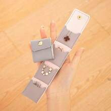 Foldable Multi-Functional Mini Travel Jewelry Organizer, Portable Jewelry Roll Pouch, Multi-Compartment Storage, Secure Closure, For Necklaces, Earrings, Rings, Suitable For Travel, Daily Use Or Gift, Available In Multiple Colors - Multicolor - View 12