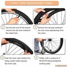 Road Bike Inner Tube 700C Road Bike Inner Tube Upgrade Thickened Butyl Rubber Inner Tube Extended Air Nozzle Riding Inner Tube 700x25 700x18 Riding Accessories - Multicolor - View 11
