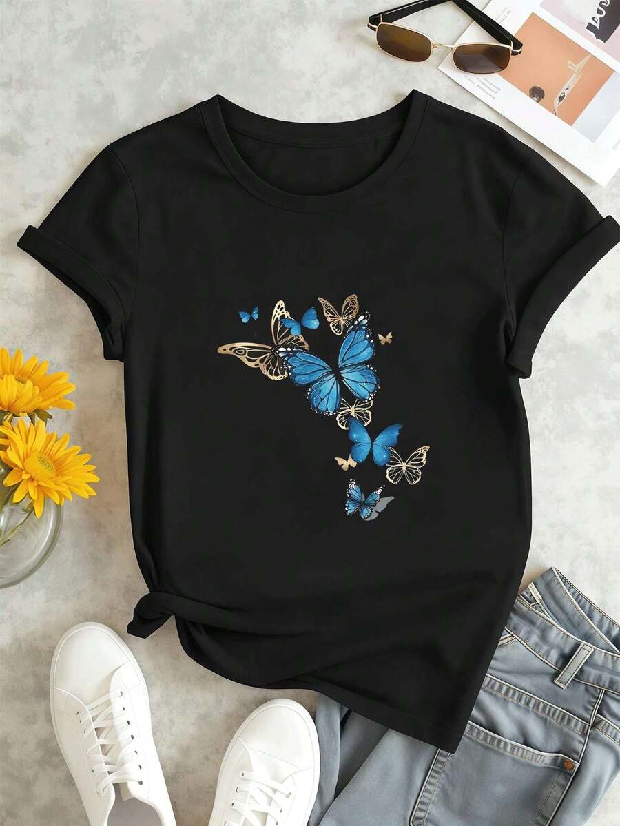 Women T-Shirts - Black - View 1