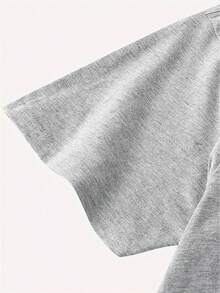 Women's Funny Graphic T-Shirt Of Little Red Riding Hood And The Big Bad Wolf | Casual Loose Short Sleeve T-Shirt With Retro Print Of The Phrase "Who's Afraid Of The Big Bad Wolf?", Comfortable For Everyday Wear And Gifts - Soft And Breathable Fabric - 灰色 - 查看 4