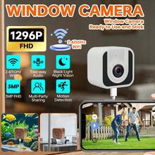 3MP Window Camera, AI Starlight Color Night Vision, AI Human & Motion Detection, Easy Quick Installation, 24/7 Recording, Simple & Fast Window Mounting - White - View 3