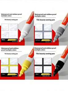 Waterproof Quick-Drying Tile Grout Pen, With Replacement Tips, Wall Grout Pen, Mold-Proof Decorative Tile Grout Pen, Suitable For Tiles, Floors, Bathrooms And Other Occasions, Tile Repair Tool, Home Decor Grout Pen, Tile Pen, Grout Pen, Cement Seam Decorative Pen, Home Decor Christmas New Year Holiday Decorative Pen, Mural Painting Decorative Pen - Tile Grout Pen - View 3