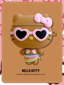 SANRIO 三丽鸥黑色小猫夏季耳机保护套。两款沙滩主题设计可选。硅胶软壳防震，兼容。可拆卸设计极具创意。 - 彩色 - 查看 15