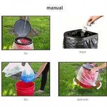 No Unpacking/Detachable Bag - Portable - Home Cleaning - Toilet Treatment - Portable Quick-Absorbing Toilet Powder, Outdoor And Home Universal Emergency Waste Solidification Device, Easy To Use As A Household Essential - White - View 6