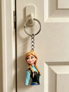 Disney Frozen Anna Acrylic Keychain, Flat 2D Character Charm For Bags & KeysAdd A Whimsical, Fandom-Inspired Touch To Your Everyday Carry With This Anna-Themed Acrylic Keychain, A Charming Accessory Inspired By Frozen. - Keychain - View 5