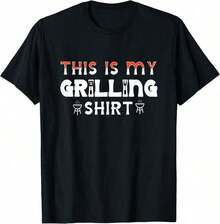 LooseThis Is My BBQ T-Shirt, A Funny Father's Day T-Shirt, BBQ Grill Papa T-Shirt For Women, For Outdoor Exercise, Graphic Tees, Crop Tops, Sets, T-Shirts. Women's 85YW Cotton T-Shirt, Breathable And Sweat-Wicking, Short Sleeve For Summer - 黑色 - 查看 3