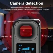 1 buah Detektor Anti-Mata-mata Hitam, Anti-Pengupasan Profesional untuk Privasi Bisnis, Ringan dan Portabel untuk Melindungi Privasi dan Keamanan Anda, Deteksi Posisi GPS Magnetik Kuat, Sensor Medan Magnet Linier Sensitivitas Tinggi Terintegrasi untuk Mendeteksi Lokasi, Earphone Nirkabel, dan Perangkat Lainnya dengan Cepat - Hitam - View 8