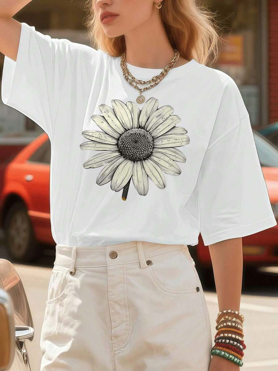 Dam-T-shirts - Vitt - Visa 1