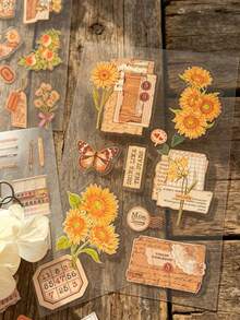 1 Pack Of 20 Pcs Coffee, Food, Flower, Book, Life Decorative Stickers, Scrapbooking Materials School Supplies - DT1356 - View 5
