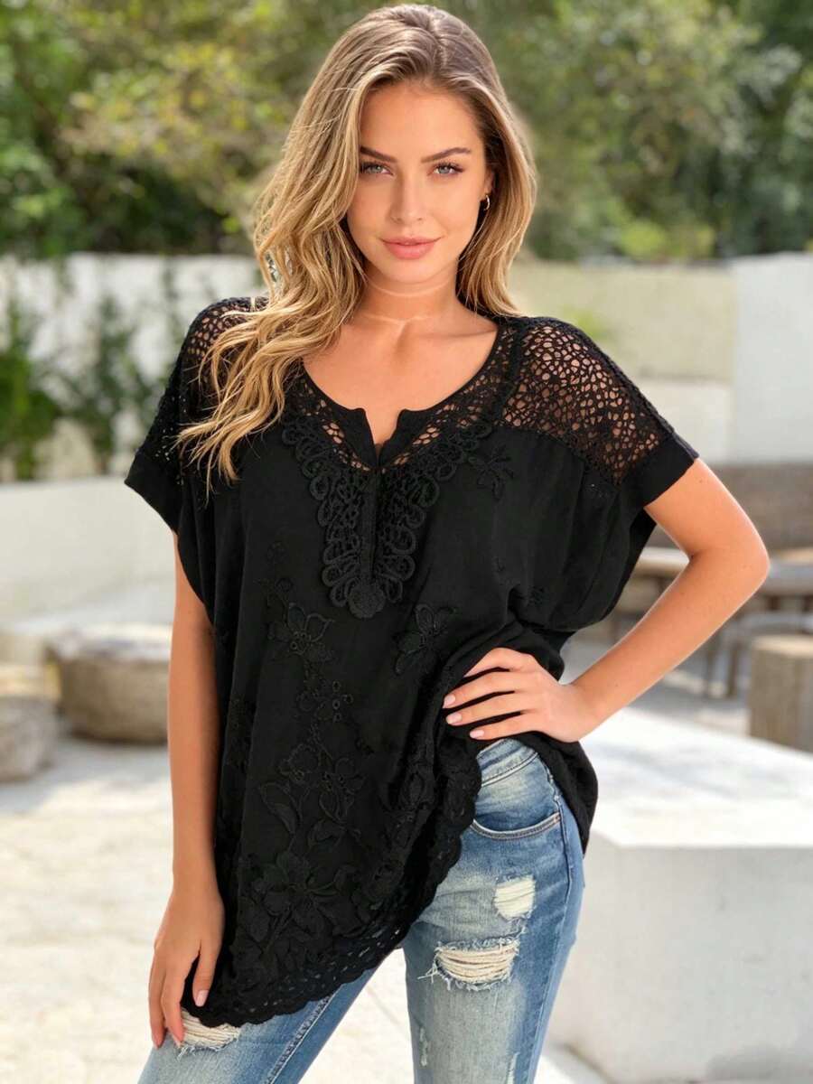 Women Tops - Black - View 1