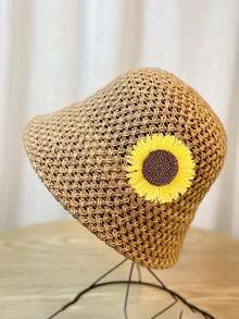 Flower Woven Bag, Handmade Woven Mini Crossbody Bag, Straw Woven Sunflower Pattern, Zipper Closure, Portable Key Pouch, Straw Handbag, Beach Tote, Mini Straw Crossbody Bag, Summer Beach Shoulder Bag, Women's Cute Handbag And Coin Purse - Fun Accessory, Durable Zipper Closure, Perfect For Beach, Travel, Vacation And Daily Commute, Daily Handbag, Suitable As Gift For Girlfriend, Mother's Day, Birthday, Anniversary - Multicolor - View 11
