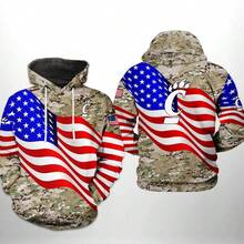 Cincinnati Bearcats  Us Flag Camo Veteran 3D All Over Print Hoodie, Zip-Up Hoodie - Nhiều màu - Xem 1