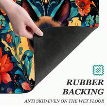 1pc Colorful Cat, Siamese Cat Print Pattern Absorbent Mat/Drying Mat For Coffee Maker, Tableware - Absorbent Polyester Desktop Protective Mat With Rubber Anti-Slip Pad, For Kitchen Counter Decor, Home Bar And Dining Table - Multicolor - View 10