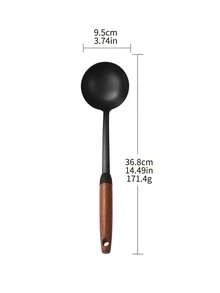 1 cái muỗng xào bằng sắt cán gỗ lỗ tròn, muỗng múc canh, muỗng xào bằng sắt tôi nitrat, muỗng nấu ăn, muỗng múc cơm, dụng cụ nấu nướng - Nhiều màu - Xem 17