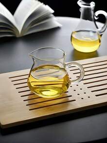 1件复古玻璃功夫茶壶，耐热高硼硅玻璃茶壶，中国功夫杯茶壶，四季皆宜，茶酒两用，家用茶室，待客之道，节日礼品茶具套装 - 彩色 - 查看 5