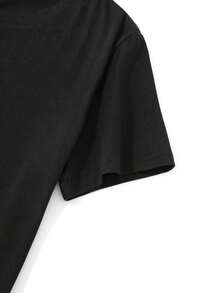 Conjunto para el Día de la Madre, Camiseta Y2K con Elementos Cristianos y Texto de Dios, Camiseta Casual de Cuello Redondo para Mujer, Top de Primavera de Manga Corta, Tallas: S - 7XL, Camisetas de Mujer - Negro - Ver 4