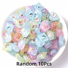 10pcs Happy Dog Print Acrylic Beads, Transparent Gradient Beautiful Birthday Decor Beads, Freely DIY Creative Bracelets, Necklaces, Bag Charms And Other Craft Projects - Multicolor - View 11