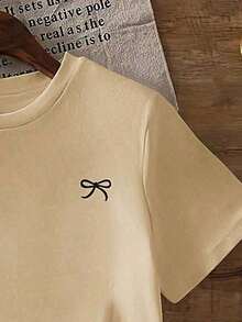 Summer Clothes 2026 Summer Shirt 2026 Loose Short Sleeve Dolman Style T-Shirt With Bow Print Loose And Comfortable Summer Tops Loose And Comfortable Summer Tops - High Quality And Breathable - 紅色 - 查看 9