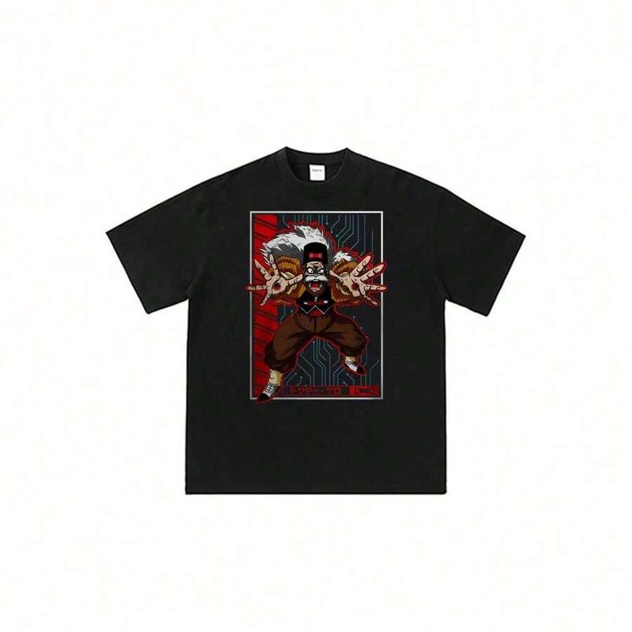 DragonSS-Ball-Doctor-Gero 2026 Japanese Anime Mens T-Shirts Funny Cute Cartoon Women T-Shirt Short-Sleeved T-Shirts Grap - màu đen - Xem 1