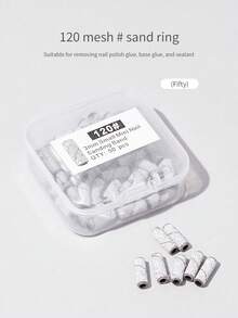 宝仕曼指甲打磨头带迷你砂环，便携式指甲钻打磨头，角质层准备指甲表面抛光凝胶卸甲工具 - 彩色 - 查看 9