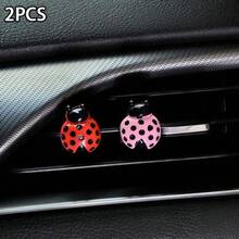 Creative 3D Ladybug Air Vent Clip, Cute Car Interior Decor, Firmly Installed, Fresh And Adorable Style, Enhances Cozy Atmosphere - Ladybug-shaped Air Vent Decorative Clip - View 6