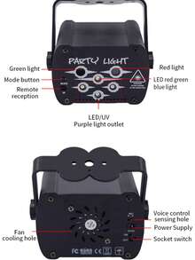 Disco Lights, DJ Party Lights, Strobe Projector - Multiple Pattern Effects, Remote Control, Mini LED USB Powered, UV Projector Light - Suitable For Birthday, Holiday, Home Party, Karaoke, Camping, Performance Party, Light Show, Atmosphere Light - USB Plug-in Version - View 13
