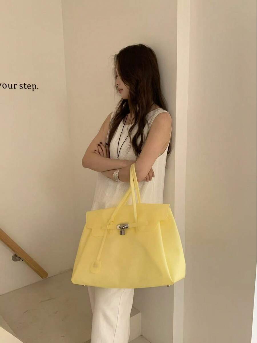 Bag 2026 Summer New Arrival: Tote – Stylish, Transparent Handbag With Large Capacity - 黃色 - 查看 1
