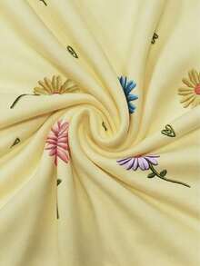 Camiseta de manga corta con estampado floral, camiseta de verano, blusa refrescante para damas, camiseta estética - Multicolor 4 - Ver 5