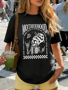 Dam-T-shirts - Svart - Visa 1