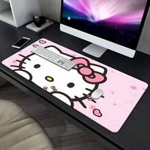 SANRIO 1 قطعة حصيرة مكتب كبيرة لطيفة بتصميم Hello Kitty (تصميم النظارات) | قاعدة مطاطية مانعة للانزلاق | وسادة ماوس للاستخدام المزدوج في الألعاب والمكتب | مناسبة للكمبيوتر الشخصي واللابتوب والسطح المكتبي – هدية ثقافية لعيد الميلاد وعيد الحب - A - مشاهدة 1