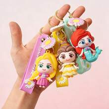 1pc Princess Keychain Pendant, Princess Keychain, Keychain, Mermaid Keychain, Elisa Keychain, Rapunzel Keychain, Belle Keychain, Creative Keychain, Cute Wallet Lanyard Accessory, Bag Accessory, Birthday Gift, Princess Theme Party Gift, Car Accessory, Earphone Case Accessory, Bag Accessory, Best Gift, Cute Gothic, Y2K Keychain - Multicolor - View 2