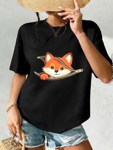 Women T-Shirts - Black - View 2