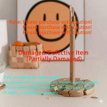 1pc Wooden Tissue Box Holder, Cling Film Dispenser, No-Installation Paper Towel Rack, Suitable For Kitchen And Bathroom (Color May Vary Slightly Due To Lighting) - Khaki - View 11