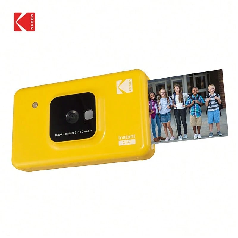 Kodak Máy ảnh chụp ảnh lấy liền C210 kiểu cổ điển, màu vàng truyền thống, in ảnh độ phân giải cao dành cho điện thoại di động, món quà ý nghĩa dành cho học sinh và các cặp đôi nhân dịp Tết Thất Tích (Ngày lễ tình nhân Trung Quốc). - Xem 1