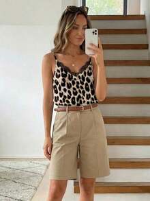 Top Camisola Con Patchwork De Encaje - Multicolor - Ver 9