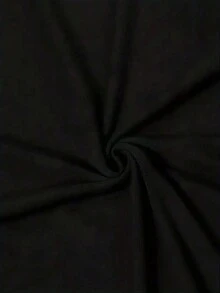 Camiseta estampada de moda para mujer, top holgado de estilo urbano, cómoda, elegante y versátil para el verano.Camiseta casual moderna para mujer en negro/blanco, con diseño de lazo, corte holgado, cuello redondo, mangas cortas, adecuada para uso diario en primavera y verano. - Negro - Ver 4
