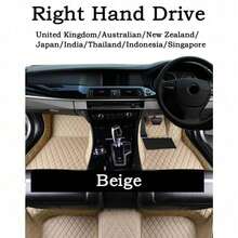 適用於 Highland 2024 高級豪華 PU 皮革全包覆式汽車腳墊，5 座旅行車，防污耐磨寵物友善耐用腳墊，精準貼合駕駛座內飾配件 - 彩色 - 查看 23