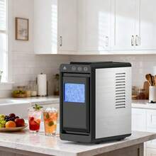 Havato Ice Makers Countertop,26Lbs/24H,8Pcs In 6Mins,Portable Ice Maker Machine With 0.8 L Water Tank,Self-Cleaning,Interior Lighting,2 Sizes Of Bullet Ice For Home/Office/Party/Kitchen/RV/Camping(Black) - Xem 2