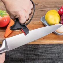 1Pc Portable Knife Sharpener & Cutter, Tungsten Steel Grinding Head For Fast Sharpening, Durable PP Body, Compact Lightweight Dual-Use Tool, Multifunctional For Kitchen, Gardening, Hunting, Fishing, Outdoor & Household Daily Use - Black - View 2