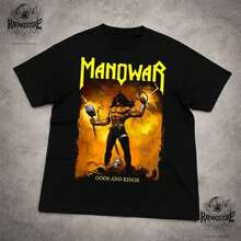 Manowar Gods and Kings T-Shirt – Epic Power Metal Band ShirtFor woman shirt Camiseta 100% Algodón Unisex - Playera Casual Premium de Corte Cómodo - Negro - Ver 1