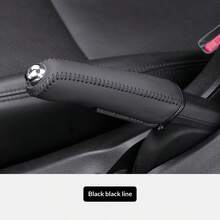 Handmade Leather Parking Brake Cover, Protective Sleeve For Car Manual Brake Lever, Auto Accessories - Car Handbrake Protective Cover - View 7