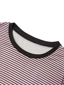 Camiseta de manga corta con estampado floral, camiseta de verano, blusa refrescante para damas, camiseta estética - Multicolor 11 - Ver 3