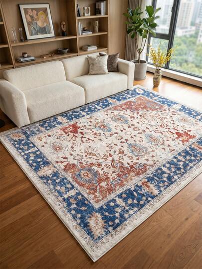 Thảm trải sàn phòng khách màu xanh be họa tiết retro. Thích hợp cho nhà bếp, phòng ăn, thảm giả cashmere cho phòng ngủ, thảm trang trí lễ hội cho phòng khách, trong nhà và ngoài trời, văn phòng, sảnh, thảm trải sàn, thảm chống trượt, thảm phòng tắm, hành lang, thảm trong phòng học và khu vực thể thao điện tử.